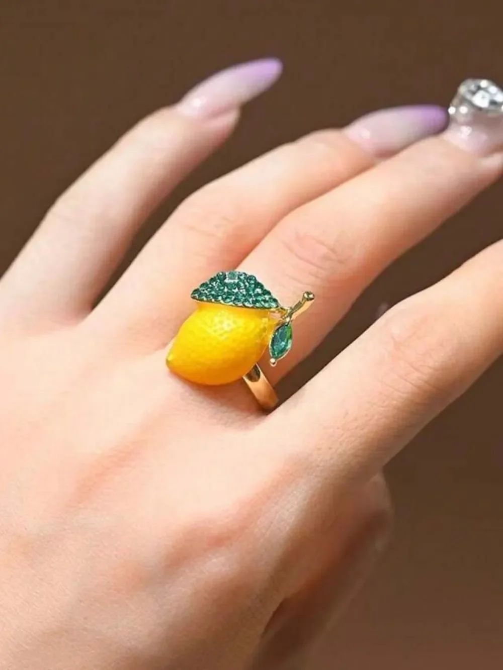 Retro Yellow Lemon Ring R712